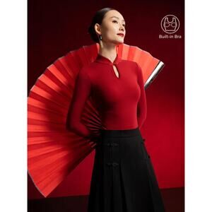 OGL Mandarin Collar Frog Button Brami Top Limited Edition NWT SIZE M